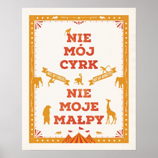Niet mijn Circus, niet mijn apen: Poster (Voorkant)