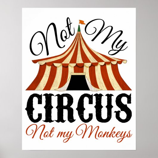 Niet mijn Circus - Niet mijn apen Poster (Voorkant)
