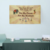 Niet mijn Circus, niet mijn apen Spandoek (Beurs)