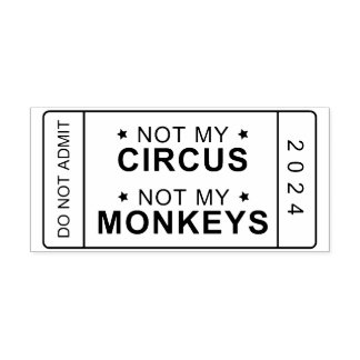 Niet mijn circus, niet mijn apen stempel