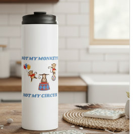 Niet mijn Circus, niet mijn apen Thermosbeker
