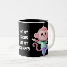 Niet Mijn Circus Niet Mijn Apen Tweekleurige Koffiemok