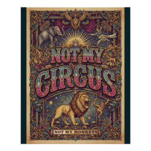 Niet Mijn Circus – Posterontwerp met Leeuwen & Oli Perfect Poster