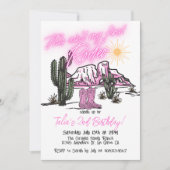 "Niet mijn eerste rodeo" 2e verjaardag uitnodiging (Voorkant)