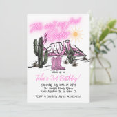 "Niet mijn eerste rodeo" 2e verjaardag uitnodiging (Staand voorkant)