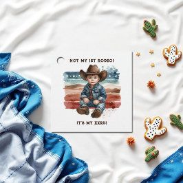 Niet mijn eerste Rodeo Baby Cowboy verjaardag Bedankjes Labels