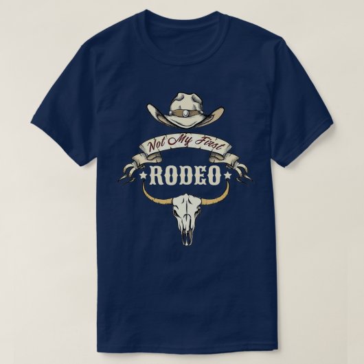 Niet mijn eerste Rodeo Bull Skull Western Life Lan T-shirt (Design voorkant)