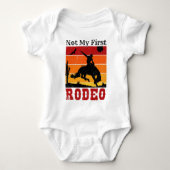 Niet mijn eerste Rodeo Cowboy Cowgirl Paard Zonson Romper (Voorkant)