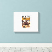 Niet mijn eerste Rodeo Horse Land Western Canvas Afdruk (Insitu (Houten vloer))