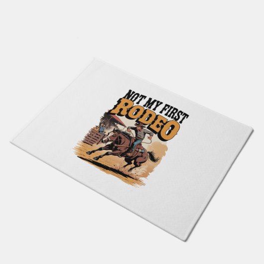 Niet mijn eerste Rodeo Horse Land Western Deurmat (Schuin)