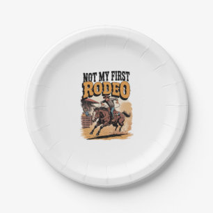 Niet mijn eerste Rodeo Horse Land Western Papieren Bordje