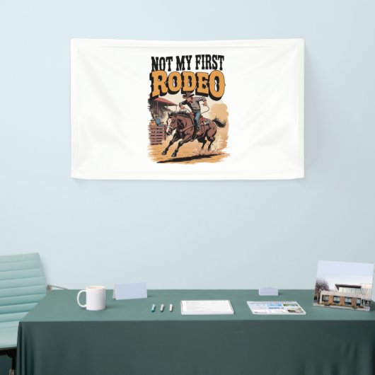 Niet mijn eerste Rodeo Horse Land Western Spandoek (Beurs)