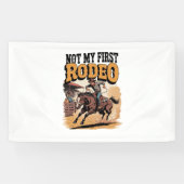 Niet mijn eerste Rodeo Horse Land Western Spandoek (Horizontaal)