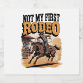 Niet mijn eerste Rodeo Horse Land Western Sparkling Wijnetiket (Enkel label)