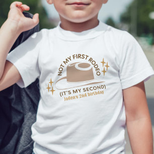 "Niet mijn eerste Rodeo" Kind's 2e verjaardag cowb Kinder Shirts