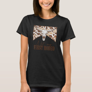 Niet mijn eerste Rodeo Leopard Bull Skull Western  T-shirt