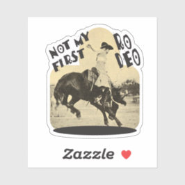 Niet mijn eerste rodeo met  cowgirl-foto sticker