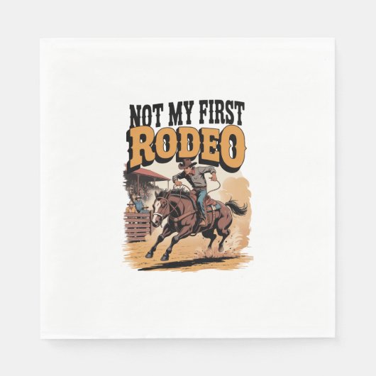 Niet mijn eerste rodeo paard Country Western Servet (Voorkant)