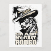 Niet mijn eerste RODEO Rugged  Wild West Cowboy Briefkaart (Voorkant)