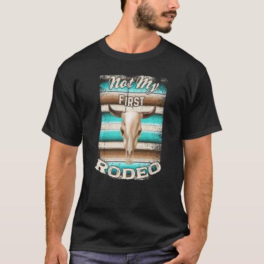 Niet mijn eerste rodeo Serape koe stier boho rust T-shirt (Voorkant)
