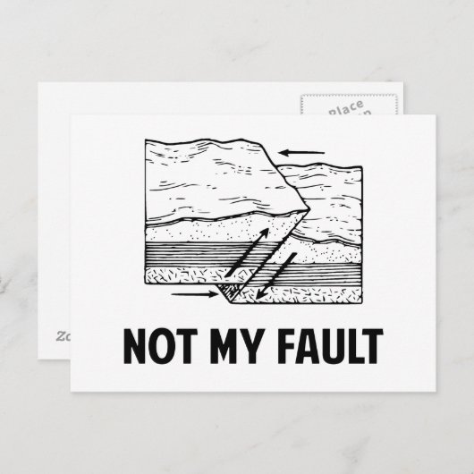 Niet mijn fout briefkaart (Voorkant / Achterkant)