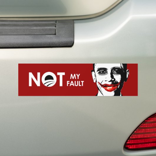 NIET MIJN FOUT BUMPERSTICKER (Op auto)