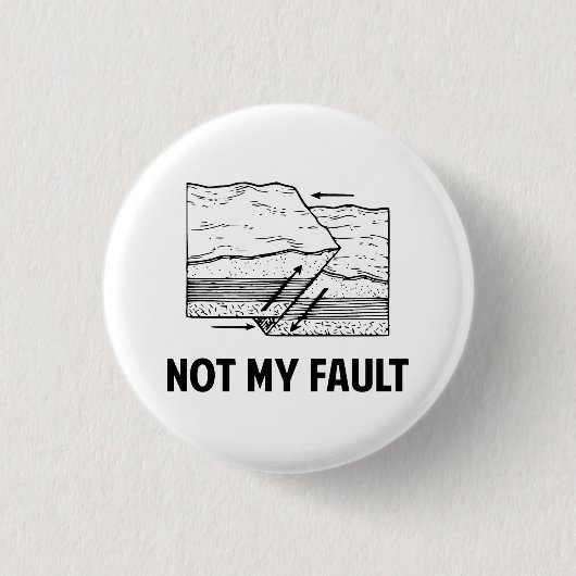 Niet mijn fout ronde button 3,2 cm (Voorkant)