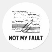 Niet mijn fout ronde sticker (Voorkant)