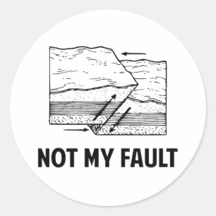 Niet mijn fout ronde sticker