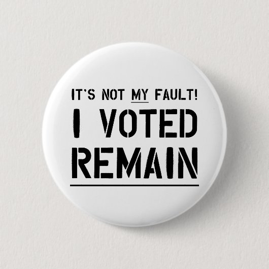 Niet mijn fout (zwart op wit) ronde button 5,7 cm (Voorkant)
