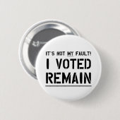Niet mijn fout (zwart op wit) ronde button 5,7 cm (Voorkant /achterkant)