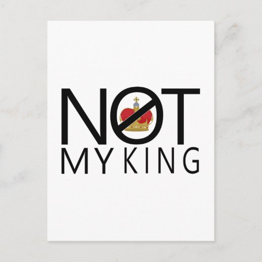 Niet mijn koning briefkaart (Voorkant)