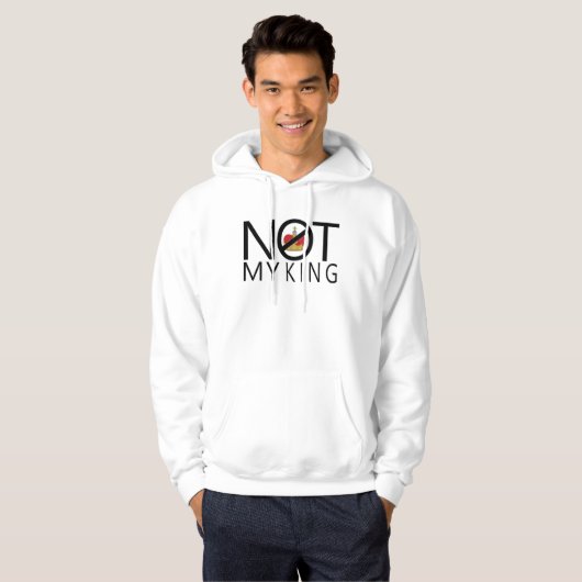 Niet mijn koning hoodie (Voorkant volledig)
