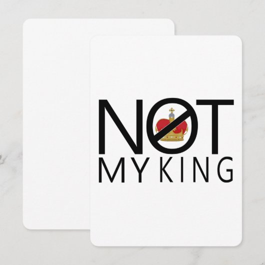 Niet mijn koning informatiekaartje (Voorkant / Achterkant)