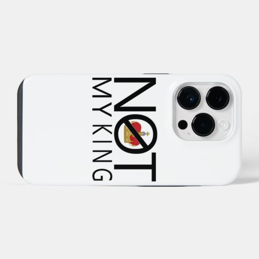 Niet mijn koning iPhone hoesje (Achterkant horizontaal)