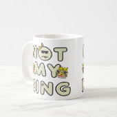 Niet mijn koning koffiemok (Voorkant links)