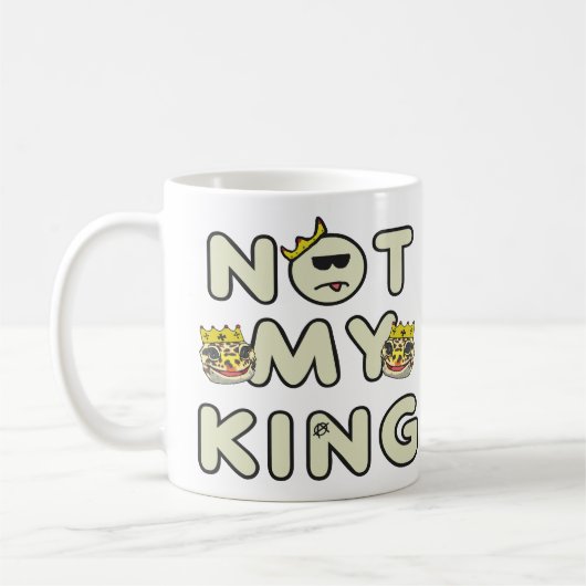 Niet mijn koning koffiemok (Links)