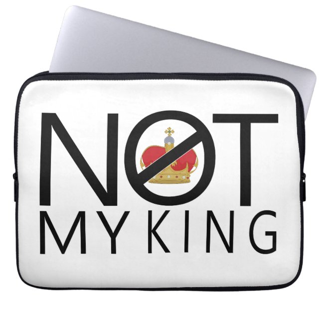 Niet mijn koning laptop sleeve (Voorkant)