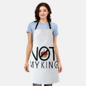 Niet mijn koning schort (Gedragen)