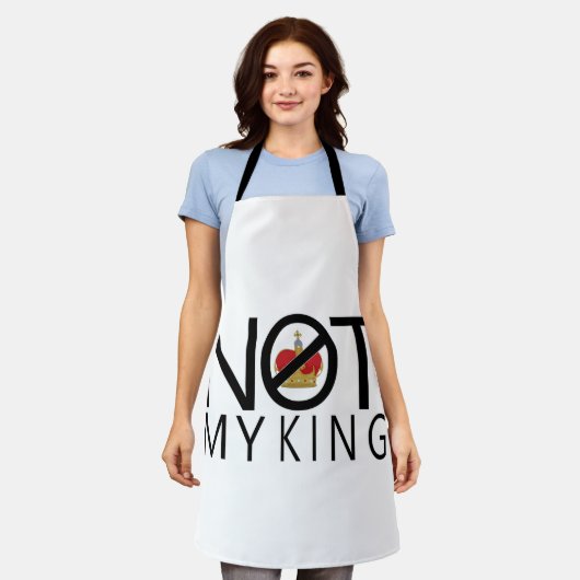 Niet mijn koning schort (Gedragen)