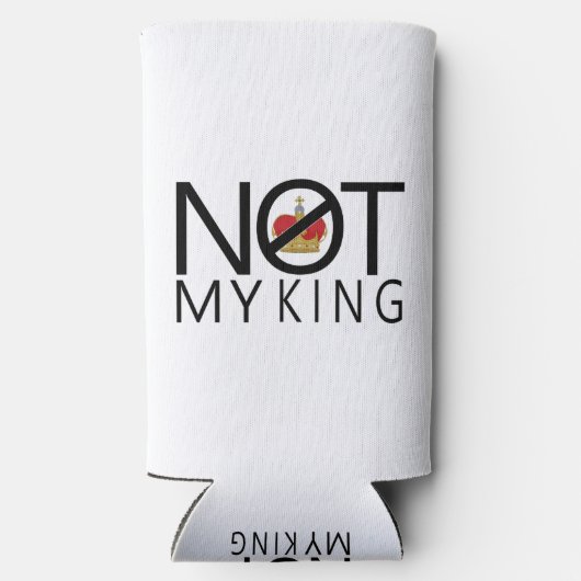 Niet mijn koning seltzer blikjeskoeler (Achterkant)