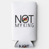 Niet mijn koning seltzer blikjeskoeler (Voorkant)