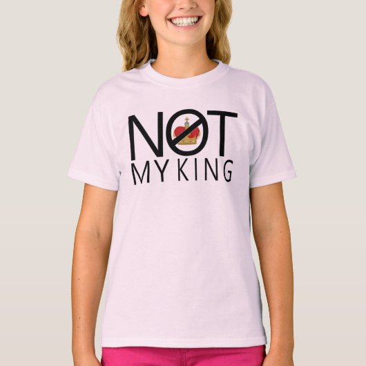 Niet mijn koning t-shirt (Voorkant)