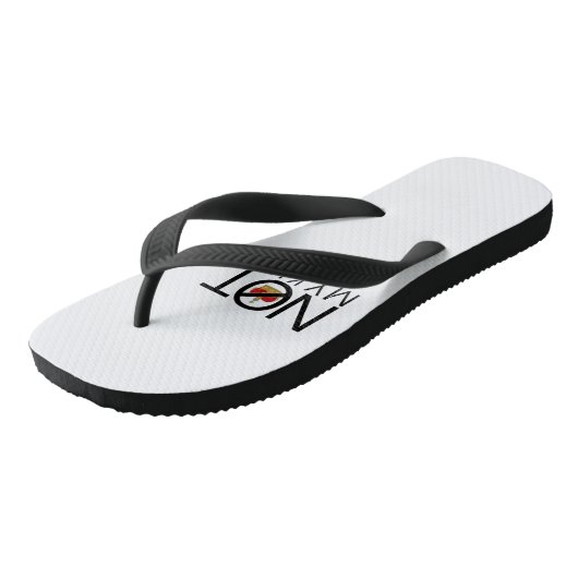 Niet mijn koning teenslippers (Schuin)