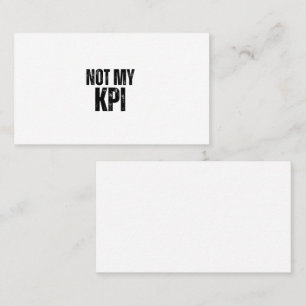Niet Mijn KPI Minimalistische Professionele Visite Visitekaartje