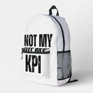 Niet Mijn KPI Minimalistische Typografische Rugzak