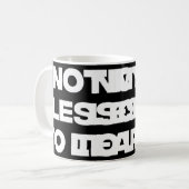 Niet mijn les om te leren koffiemok (Voorkant links)