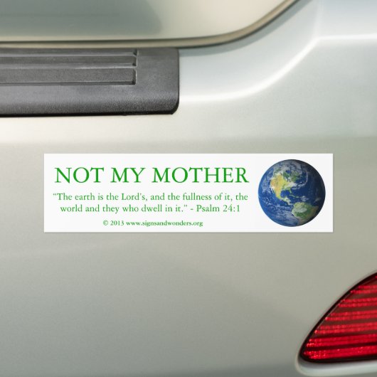 Niet mijn moeder Bumpersticker (Op auto)