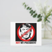 Niet mijn President - Anti-Trump Briefkaart (Staand voorkant)