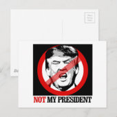 Niet mijn President - Anti-Trump Briefkaart (Voorkant / Achterkant)